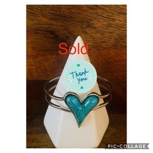 Fancy Aquamarine Heart Bracelet